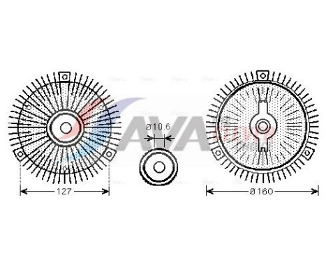Clutch, radiator fan