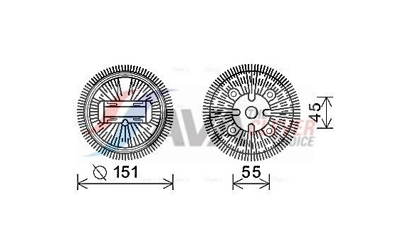 Clutch, radiator fan