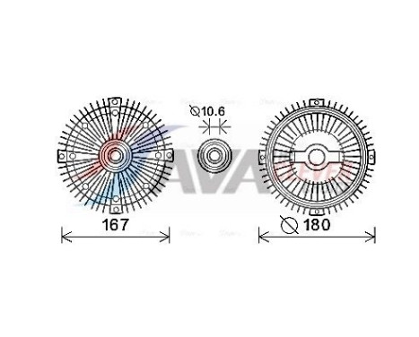 Clutch, radiator fan