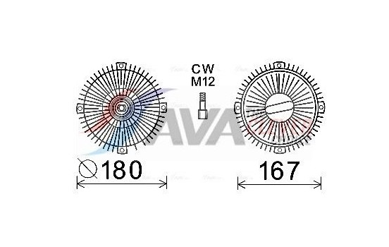 Clutch, radiator fan