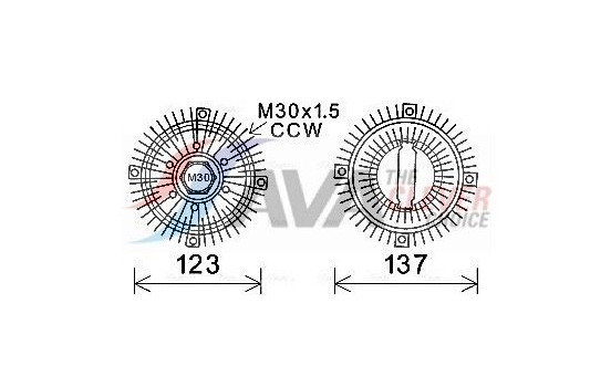 Clutch, radiator fan