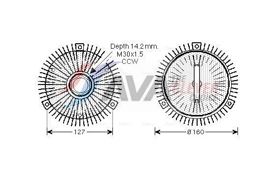 Clutch, radiator fan