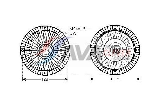 Clutch, radiator fan
