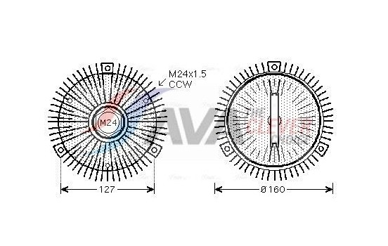 Clutch, radiator fan