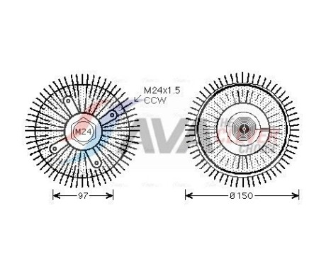 Clutch, radiator fan