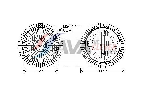 Clutch, radiator fan