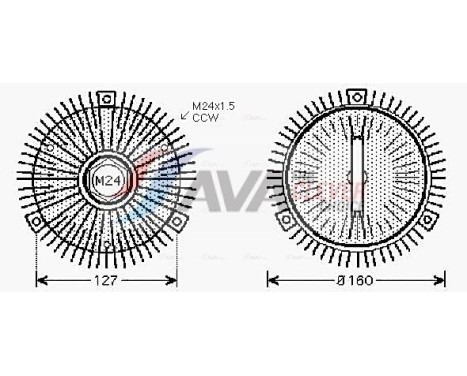 Clutch, radiator fan