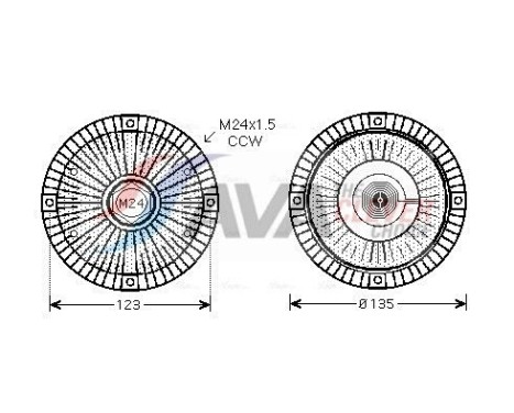 Clutch, radiator fan