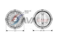 Clutch, radiator fan