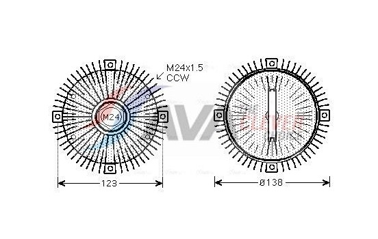 Clutch, radiator fan