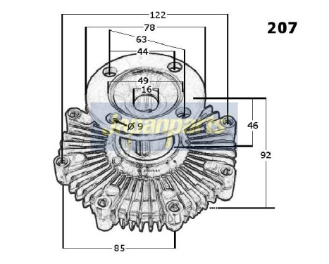 Clutch, radiator fan, Image 3