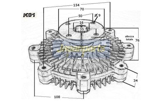 Clutch, radiator fan, Image 3