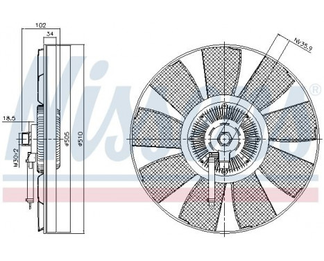 Clutch, radiator fan 86218 Nissens, Image 6