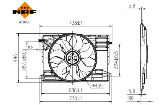 Cooling fan 470070 NRF
