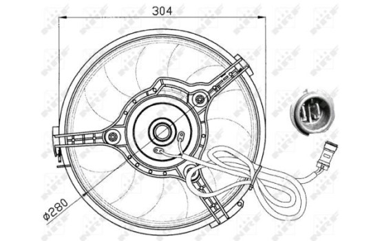 Cooling fan 47023 NRF