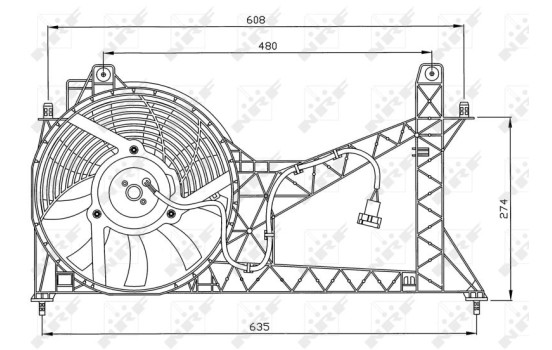 Cooling fan 47065 NRF