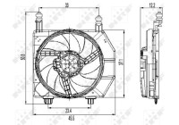 Cooling fan 47261 NRF
