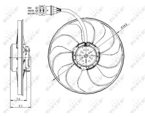 Cooling fan 47393 NRF, Image 3