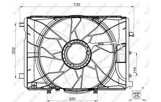 Cooling fan 47443 NRF