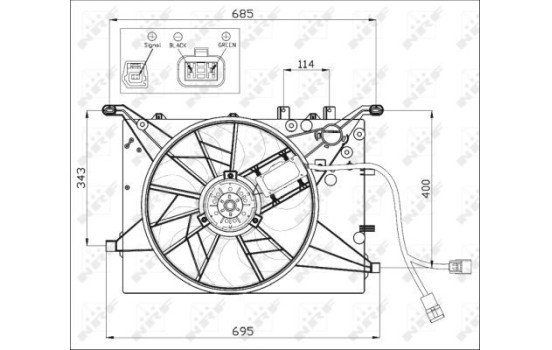 Cooling fan 47460 NRF, Image 3