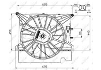 Cooling fan 47462 NRF