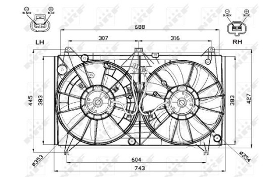 Cooling fan 47567 NRF, Image 2