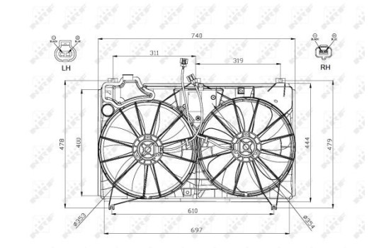 Cooling fan 47577 NRF, Image 2