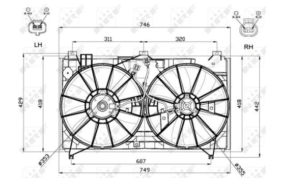 Cooling fan 47580 NRF