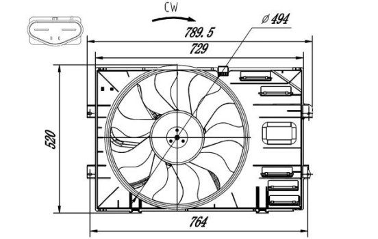 Cooling fan 47918 NRF, Image 2