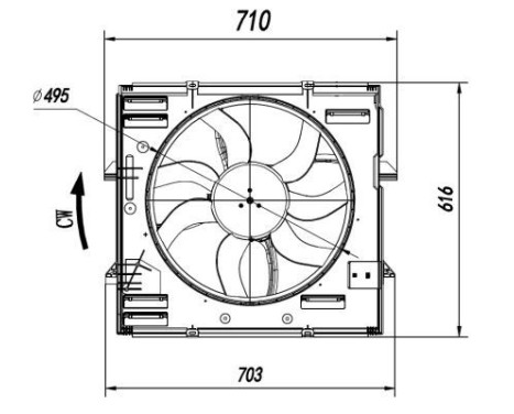 Cooling fan 47921 NRF, Image 2