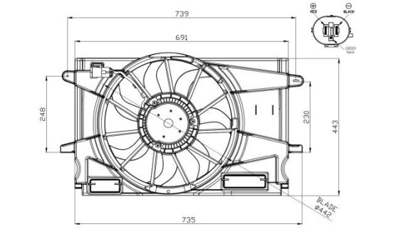 Cooling fan 47951 NRF, Image 3