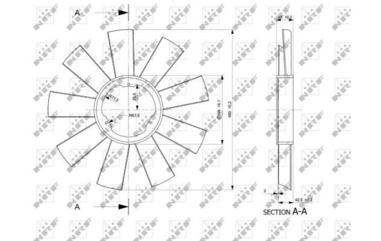 Cooling fan 49812 NRF