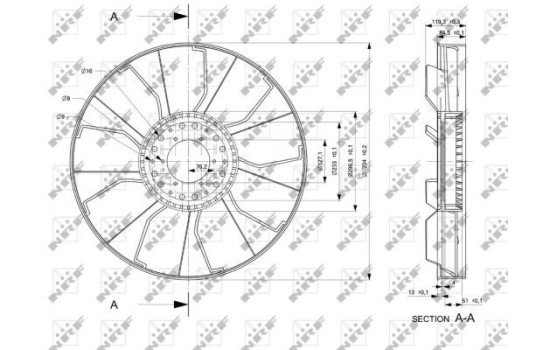 Cooling fan 49817 NRF