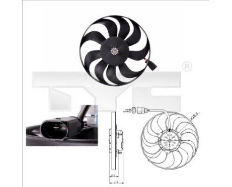 Cooling fan 802-0001 TYC