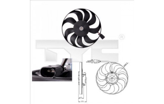 Cooling fan 802-0001 TYC
