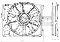 Cooling fan 803-0012 TYC
