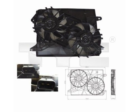 Cooling fan 804-0001 TYC