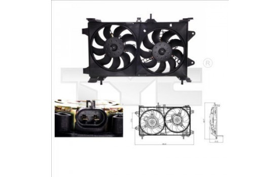 Cooling fan 809-0002 TYC