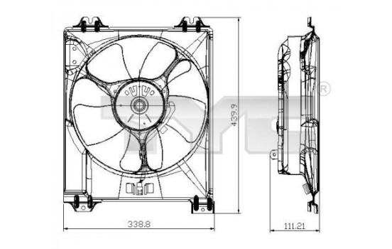 Cooling fan 809-0016 TYC