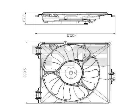 Cooling fan 809-0017 TYC