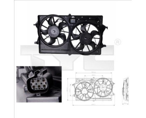 Cooling fan 810-0016 TYC