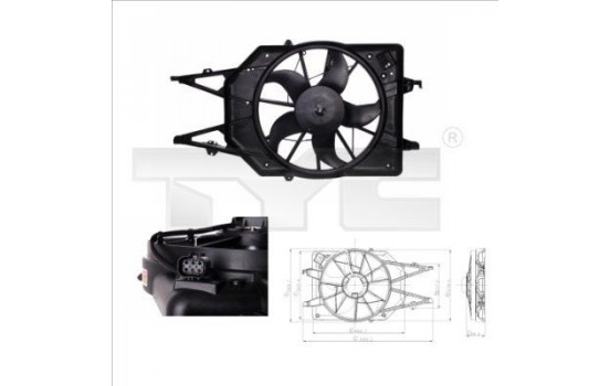 Cooling fan 810-0017 TYC