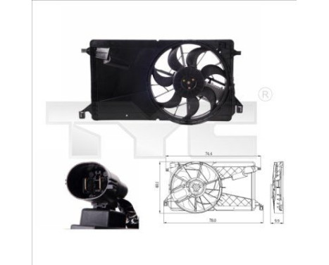 Cooling fan 820-0001 TYC