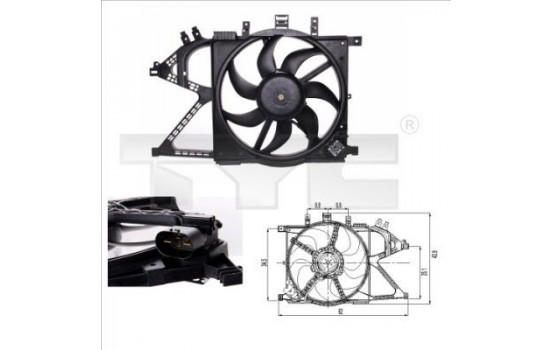 Cooling fan 825-0007 TYC