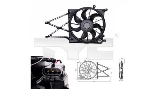 Cooling fan 825-0011 TYC