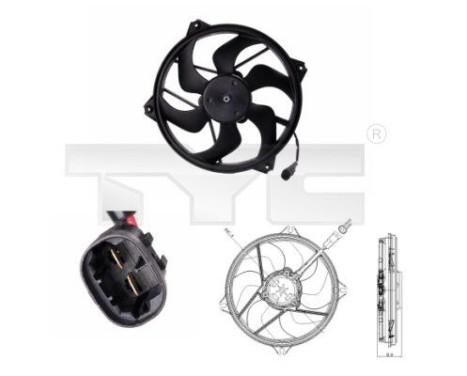 Cooling fan 826-0006 TYC