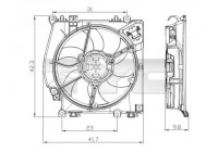 Cooling fan 828-0001 TYC