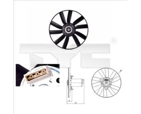 Cooling fan 831-0002 TYC