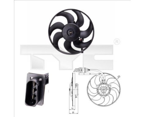 Cooling fan 831-0009 TYC