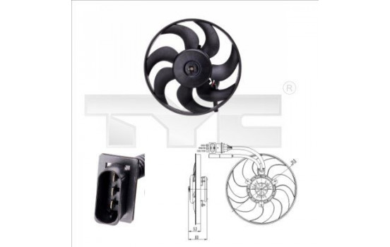 Cooling fan 831-0009 TYC